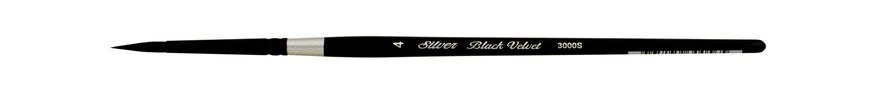 Пензель Silver Brush Black Velvet 3000S білка+синтетика кругла №4 (3 мм)