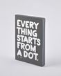 Блокнот Graphic L, Everything Starts From A Dot, 16,5х22 см, 120 г/м², 128 аркушів, Nuuna