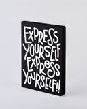 Блокнот Graphic L, Express Yourself, 16,5х22 см, 120 г/м², 128 аркушів, Nuuna