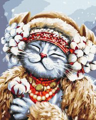 Картина по номерам Кошка Зима ©Марианна Пащук, 40х50 см, Brushme