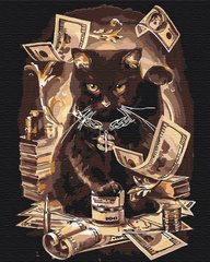 Картина за номерами Грошовий кіт, 40x50 см, Brushme