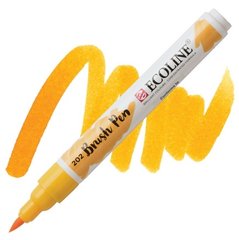 Кисть-ручка Ecoline Brushpen (202), Желтая темная, Royal Talens