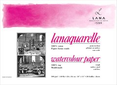 Альбом-склейка для акварели Lanaquarelle, 23х31 см, 300 г/м², Rough, 20 листов, Hahnemuhle