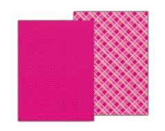 Бумага с рисунком Клетка А4, 21x29,7 см, 300г/м², двусторонняя, розовая, Heyda