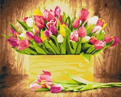 Картина за номерами Святкові тюльпани, 40х50 см, Brushme