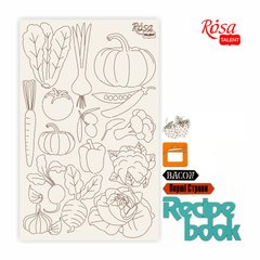 Чіпборд для скрапбукінгу Recipe book №3, 12,6х20 см, картон, білий, ROSA TALENT
