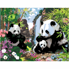 Картина по номерам Счастливые панды, 35х45 см, ROSA START