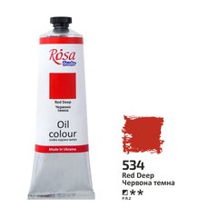 Фарба олійна, Червона темна, 100 мл, ROSA Studio