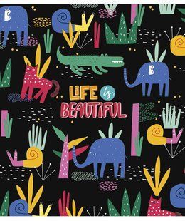 Тетрадь ученическая Happy vibes А5, 12 листов в линию, покрытие Soft Touch, флуоресцентная обложка, Genius