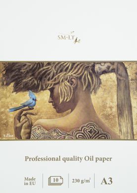 Альбом-склейка для масла Pro Create А3, 230 г/м2, 10 листов, белый, льняная, Smiltainis