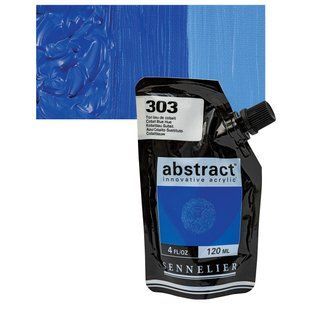 Краска акриловая Sennelier Abstract, Кобальт синий №303, 120 мл, дой-пак