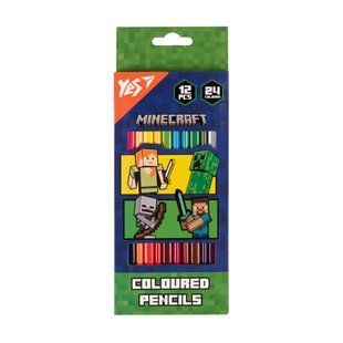 Набор детских двухцветных карандашей Minecraft Heroes, 12 штук, 24 цвета, Yes