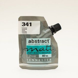 Фарба акрилова Sennelier Abstract, Бірюзовий №341, 60 мл, дой-пак, матова