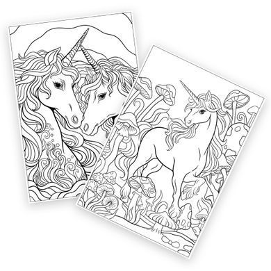 Розмальовка Unicorn з прикрасою для волосся, А4, 12 сторінок, 1Вересня