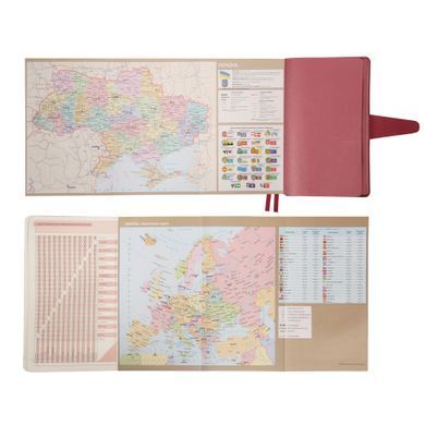 Щоденник датований 2026, 12х20 см, 352 сторінки, бордовий, м'який, Alpha, Leo Planner