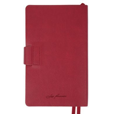 Щоденник датований 2026, 12х20 см, 352 сторінки, бордовий, м'який, Alpha, Leo Planner