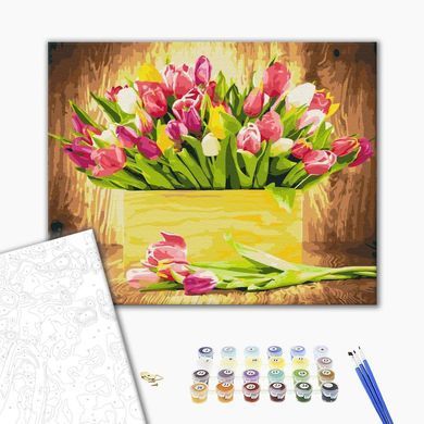 Картина за номерами Святкові тюльпани, 40х50 см, Brushme