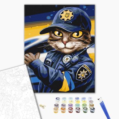 Картина по номерам Полицейский кот ©marysha_art, 40x50 см, Brushme