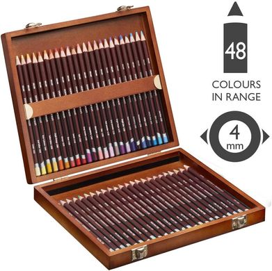 Набор цветных карандашей Coloursoft, деревянный ящик, 48 штук, Derwent