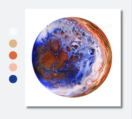 Набор Mini Fluid Art Box Оранжево-синий (1 картина), 30 см