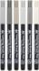 Набір маркерів Koi Coloring Brush Pen, Gray, 6 шт, Sakura 084511391765 зображення 3 з 11