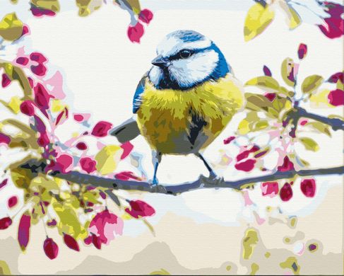 Картина по номерам Весенняя синичка, 40x50 см, Brushme