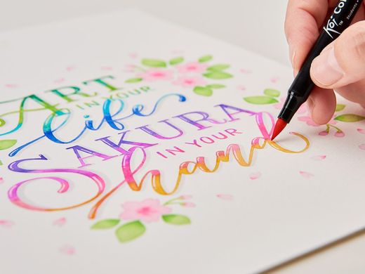 Набор маркеров Koi Coloring Brush Pen, Gray, 6 шт, Sakura
