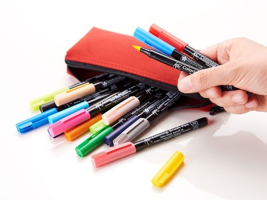 Набор маркеров Koi Coloring Brush Pen, Gray, 6 шт, Sakura