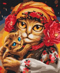Картина по номерам Семья котиков ©Марианна Пащук, 50х60 см, Brushme