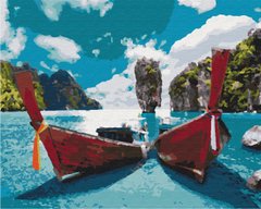 Картина по номерам Лодки в лагуне, 40x50 см, Brushme