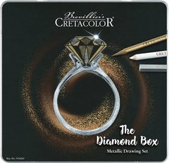 Набір кольорових олівців THE DIAMOND BOX, металева коробка, 15 штук, Cretacolor