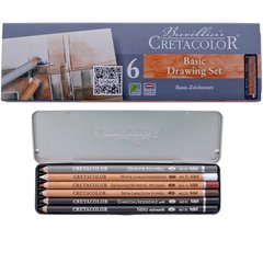 Набор художественных карандашей BASIC DRAWING SET 6 штук, Cretacolor