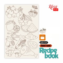 Чіпборд для скрапбукінгу Recipe book №4, 12,6х20 см, картон, білий, ROSA TALENT