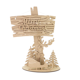 Заготовка для декорування Merry Christmas №201, 26х12,5х39 см, МДФ, Fabrika Decoru