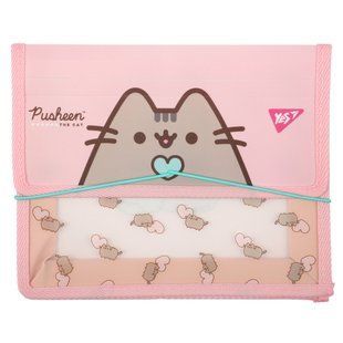 Папка для тетрадей пластиковая, Yes, Pusheen, В5, на резинке