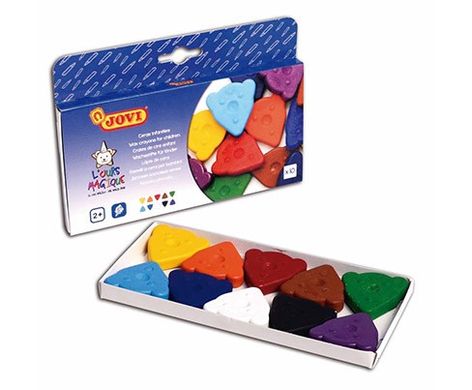 Набір кольорових воскових олівців JOVI MAGIC BEAR базових відтінків 10 штук