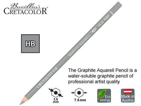 Олівець графітний водорозчинний НB, Cretacolor