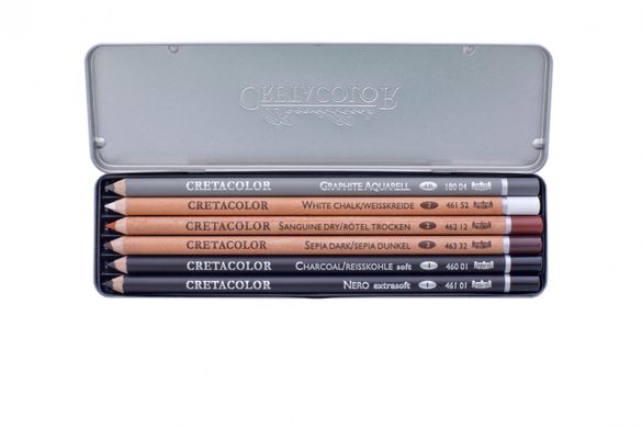 Набір художніх олівців BASIC DRAWING SET 6 штук, Cretacolor