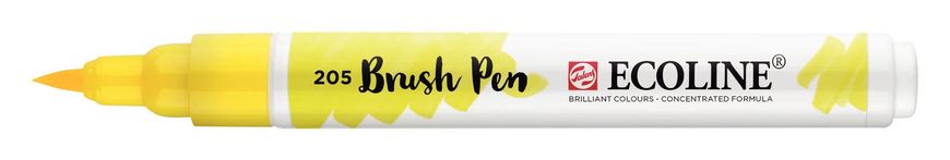 Кисть-ручка Ecoline Brushpen (205), Желтая лимонная, Royal Talens