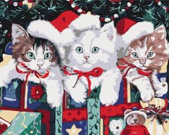 Картина за номерами Новорічні котики, 40х50 см, Brushme
