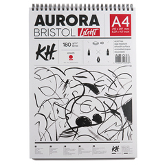 Альбом для малюнка на спіралі Portrait Bristol, А4, 21х29,7 см, 180 г/м2, білий, 40 аркушів, Smiltainis