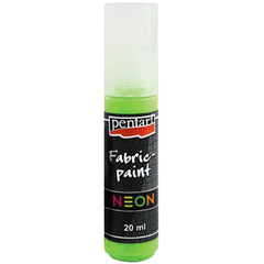 Краска акриловая по ткани Fabric-paint, зеленая, неоновая, 20 мл, Pentart