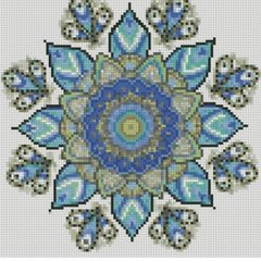 Алмазна мозаїка Strateg ПРЕМІУМ Візерунок самопізнання 30х30 см CA-0066