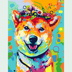 Картина за номерами Яскравий пес, 35х45 см, ROSA START