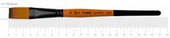 Пензель Flame 1368F, №18, cинтетика, плоский, коротка ручка, Rosa