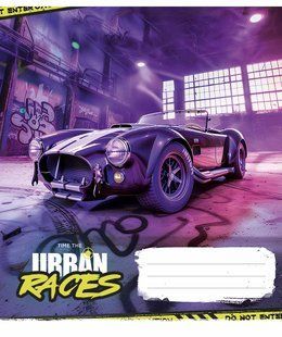Тетрадь общая Time the urban races А5, 48 листов в линию, вододисперсионная обложка, Школярик