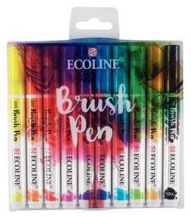 Набір пензлів-ручок Ecoline Brushpen, 10 шт, Royal Talens