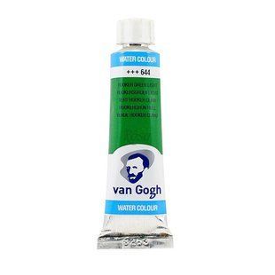 Краска акварельная Van Gogh (644), Зеленый Хукера светлый, туба, 10 мл, Royal Talens