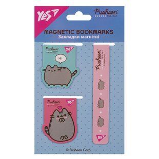 Набор закладок магнитных Pusheen, 3 штуки, Yes