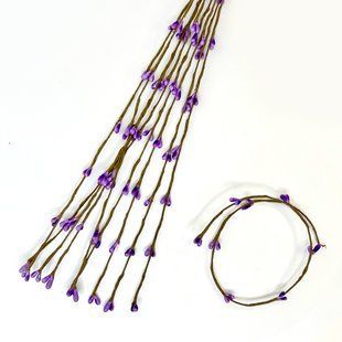 Декоративная веточка ивы, Фиолетовая, 1 штука, Fabrika Decoru